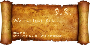 Várallyai Kitti névjegykártya