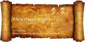 Várallyai Kitti névjegykártya